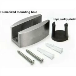 Porte Coulissante En Verre Guide De Sol Rouleau De Système De Porte Coulissante, Ccessoires Pour Portes Coulissantes En Verre Sans Cadre 304 Acier Inoxydable -Promos Matériel Boutique 100109846 4