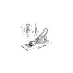 Loquet Bascule Acier Inoxydable, 2 Pièces Loquet à Bascule Métal, Fermeture Levier, Pas De Rouille, Fixation Solide, Pince Loquet Loquet Bascule, Pour Fixation Et Serrage Des Valises D'Armoires Porte -Promos Matériel Boutique 100155586 3