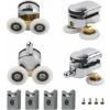 Roulettes Doubles De Rechange Lot De 4 Roulettes Doubles Roues De Fixation De Rechange Roulette Porte Coulissante Galet Porte Rouleau Roulette Roue Roulettes Pour Porte De Douche 23mm