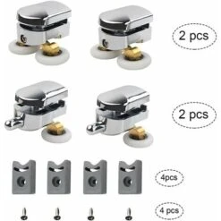 Roulettes Doubles De Rechange Lot De 4 Roulettes Doubles Roues De Fixation De Rechange Roulette Porte Coulissante Galet Porte Rouleau Roulette Roue Roulettes Pour Porte De Douche 23mm -Promos Matériel Boutique 100277110 3