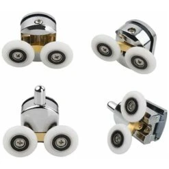 Roulettes Doubles De Rechange Lot De 4 Roulettes Doubles Roues De Fixation De Rechange Roulette Porte Coulissante Galet Porte Rouleau Roulette Roue Roulettes Pour Porte De Douche 23mm -Promos Matériel Boutique 100277110 5