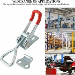 8 Pcs Loquet à Bascule En Métal 4001 Capacité De Rétention 100 Kg / 220 Lbs,Sauterelles De Menuisier Réglable Pour Fixation Et Serrage -Promos Matériel Boutique 100277152 3