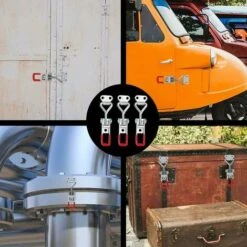 8 Pcs Loquet à Bascule En Métal 4001 Capacité De Rétention 100 Kg / 220 Lbs,Sauterelles De Menuisier Réglable Pour Fixation Et Serrage -Promos Matériel Boutique 100277152 5