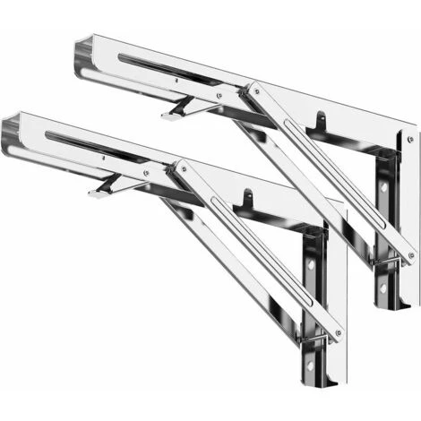 Équerre Pliante 300 Mm,Supports D' Étagères Pliants Charge Maximale 120kg,Support Console Pliable En Acier Inoxydable,Equerre Pour Etagere Murale(2Pcs) 1 Équerre Pliante 300 Mm,Supports D' Étagères Pliants Charge Maximale 120kg,Support Console Pliable En Acier Inoxydable,Equerre Pour Etagere Murale(2Pcs)