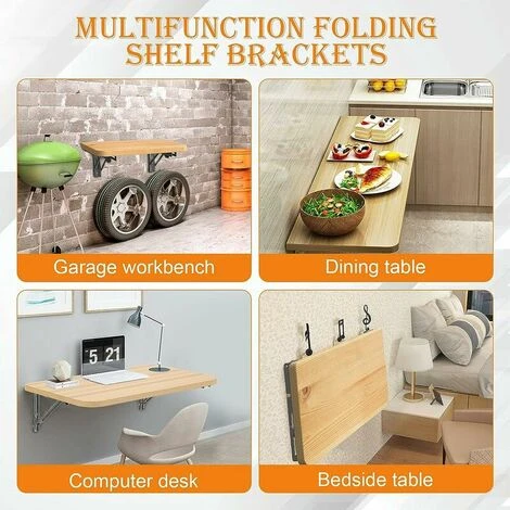 Équerre Pliante 300 Mm,Supports D' Étagères Pliants Charge Maximale 120kg,Support Console Pliable En Acier Inoxydable,Equerre Pour Etagere Murale(2Pcs) 3 Équerre Pliante 300 Mm,Supports D' Étagères Pliants Charge Maximale 120kg,Support Console Pliable En Acier Inoxydable,Equerre Pour Etagere Murale(2Pcs) – Image 3