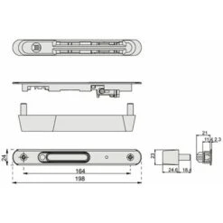 Fermeture Encastrée Double à Crochet SILENE Noir RAL9005 - LA CROISEE DS - DS8299-013 5 Fermeture Encastrée Double à Crochet SILENE Noir RAL9005 - LA CROISEE DS - DS8299-013 -Promos Matériel Boutique 100639142 3