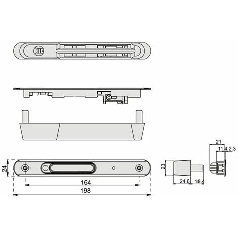 Fermeture Encastrée Double à Crochet SILENE Noir RAL9005 - LA CROISEE DS - DS8299-013 3 Fermeture Encastrée Double à Crochet SILENE Noir RAL9005 - LA CROISEE DS - DS8299-013 – Image 3