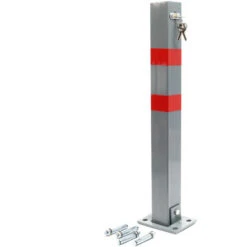 Poteau De Stationnement Carré Rabattable Barrière Parking Borne De Sécurité Couleur Signalisation