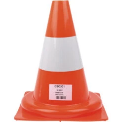 Cône De Chantier, Orange, Blanc, Hauteur De 300 Mm ( Prix Pour 1 )