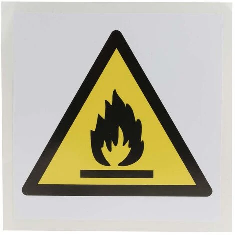 Panneau De Danger, Avec Pictogramme : Matières Inflammables , Auto-adhésif ( Prix Pour 1 ) 1 Panneau De Danger, Avec Pictogramme : Matières Inflammables , Auto-adhésif ( Prix Pour 1 )