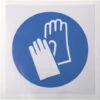 Panneau Obligation, Avec Pictogramme : Gants De Protection Obligatoires, Auto-adhésif, En Vinyle ( Prix Pour 1 )