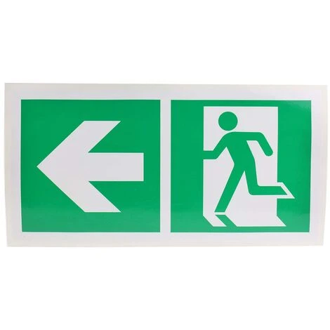 Symbole D'évacuation D'urgence RS PRO, Sortie De Secours à Gauche, Vinyle Etiquette ( Prix Pour 1 ) 1 Symbole D'évacuation D'urgence RS PRO, Sortie De Secours à Gauche, Vinyle Etiquette ( Prix Pour 1 )