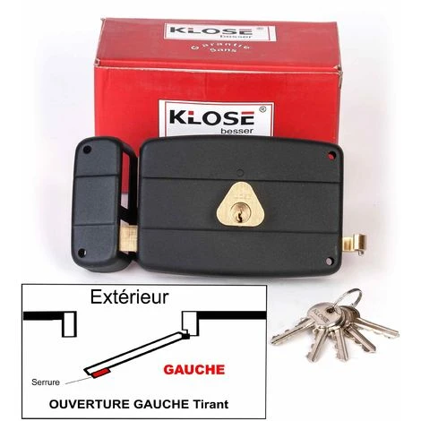 Serrure Monopoint KLOSE Besser En Applique à Tirage Horizontale 140x92 Mm - ( Similaire JPM CISA.... ) 3 Clés 50mm - Gauche 1 Serrure Monopoint KLOSE Besser En Applique à Tirage Horizontale 140x92 Mm - ( Similaire JPM CISA.... ) 3 Clés 50mm - Gauche