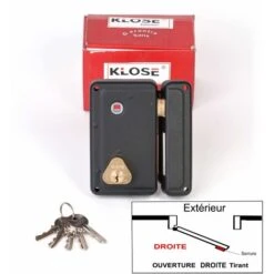 Serrure Monopoint En Applique A Fouillot Verticale 130x75mm - ( Idem Jpm Cisa ) 3 Clés 45mm - Droite