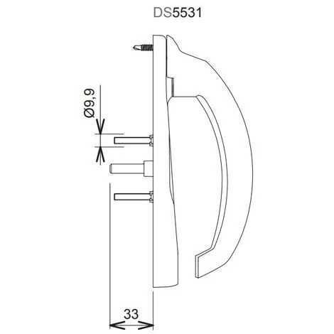Poignée 20° Intérieur 5531 LA CROISEE DS - Profil 35 à 53mm - Gris Inox Claro - Droite - DS5531-D870 2 Poignée 20° Intérieur 5531 LA CROISEE DS - Profil 35 à 53mm - Gris Inox Claro - Droite - DS5531-D870 – Image 2