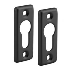 THIRARD - Paire De Rosaces Rectangulaires Pour Cylindre Profilé, Noir