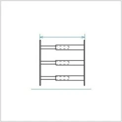 Mottez Barreau Télescopique - 3 Barreaux 55 à 103cm - Noir