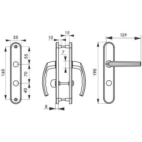 THIRARD - Ensemble De Poignées Pour Salle De Bain/toilette Sultane à Condamnation, Carré 7mm, Entr'axes 165mm, Blanc 3 THIRARD - Ensemble De Poignées Pour Salle De Bain/toilette Sultane à Condamnation, Carré 7mm, Entr'axes 165mm, Blanc – Image 3