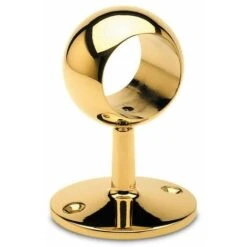 Support Main Courante Traversant Arrondi - Finition : Laiton Poli - MB2