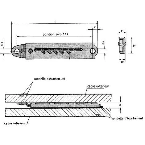 Crémaillère De Relevage à Fixation Latérale - Nombre De Positions : 6 - Ouverture : 255 à 394 Mm - ITAR 2 Crémaillère De Relevage à Fixation Latérale - Nombre De Positions : 6 - Ouverture : 255 à 394 Mm - ITAR – Image 2