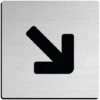 Plaque Signalétique Adhésive - Modèle : Flèche Droite / Bas - ITAR
