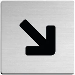 Plaque Signalétique Adhésive - Modèle : Flèche Droite / Bas - ITAR