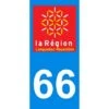 2 Autocollants Region Departement 66