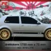 009N Sticker RACING Compatible Avec VOLKSWAGEN GOLF 4 Noir