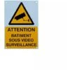 Panneau Extérieur 'ATTENTION BÂTIMENT SOUS VIDÉOSURVEILLANCE' - Plastique Rigide (format A5)