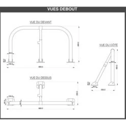 Arceau Parking Noir Intégral - Arceau Anti-stationnement Avec Serrure Intégrée -Promos Matériel Boutique 13897804 3