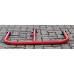 Arceau Parking Rouge Bandes Blanches - Arceau Anti-stationnement Avec Serrure Intégrée -Promos Matériel Boutique 13923185 4