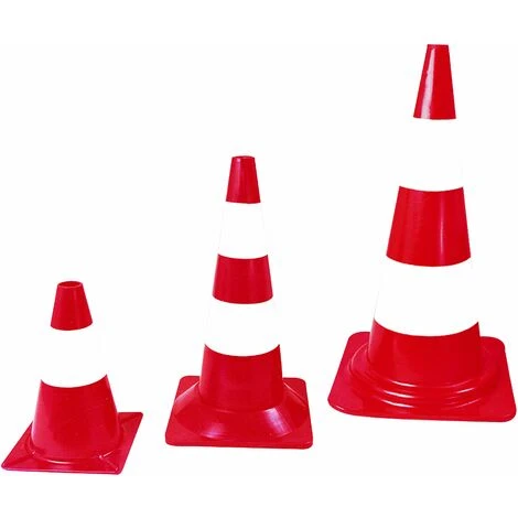 CONE PLASTIQUE FLUO 50CM 1,1 KG NADIA SIGNALISATION - 201599 1 CONE PLASTIQUE FLUO 50CM 1,1 KG NADIA SIGNALISATION - 201599