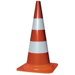 CÔNE PLASTIQUE NADIA SIGNALISATION PVC PIED CAOUTCHOUC 75 CM - 201602