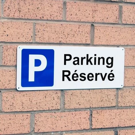 Large Panneau Extérieur 'Parking Réservé' - PVC Résistant (42 X 14 Cm) 1 Large Panneau Extérieur 'Parking Réservé' - PVC Résistant (42 X 14 Cm)