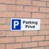 Large Panneau Extérieur 'Parking Privé' - PVC Résistant (42 X 14 Cm)