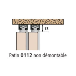 Patin Non Démontable - Décor : Blanc - Matériau : Polyamide - MANTION -Promos Matériel Boutique 14119822 3