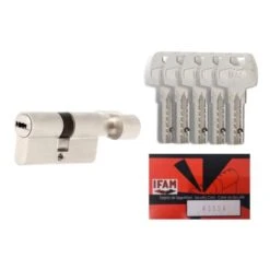 Cylindre De Porte IFAM F6S à Bouton - 5 Clés - 30x30