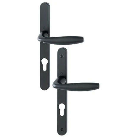 Ensemble De Porte Sur Plaque étroite New-York 1810RH/300LMSGL/1810 HOPPE Noir Mat PZ70 - 3944808 1 Ensemble De Porte Sur Plaque étroite New-York 1810RH/300LMSGL/1810 HOPPE Noir Mat PZ70 - 3944808