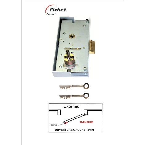 Serrure Sans Souci FICHET Original Droite. 2 Clés - Réf: 70848803 . 2 Serrure Sans Souci FICHET Original Droite. 2 Clés - Réf: 70848803 . – Image 2