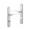 Ensemble Poignée De Porte Avec Plaque De Condamnation, Alu Blanc Alpertec
