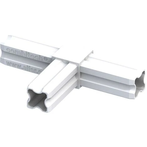 Connecteur T Blanc 23.5mm 90°C 3 Embouts Pour Tube Alu Et Pvc 1 Connecteur T Blanc 23.5mm 90°C 3 Embouts Pour Tube Alu Et Pvc