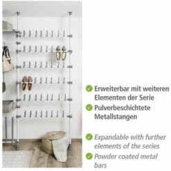 WENKO Barre Télescopique Herkules, Pièce Détachée Pour Système De Rangement Télescopique Herkules, Métal, Ø 7,5 X 165 - 300 Cm, Blanc 8 WENKO Barre Télescopique Herkules, Pièce Détachée Pour Système De Rangement Télescopique Herkules, Métal, Ø 7,5 X 165 - 300 Cm, Blanc -Promos Matériel Boutique 15852967 4