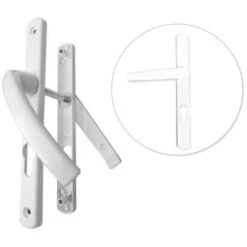 Ensemble Alu Porte étroite Ovalfiliz PRODIF - Clé I - 24 Mm - Saillie Réduite Articulée - Blanc - 58/70V5x80C7x115 - 675315