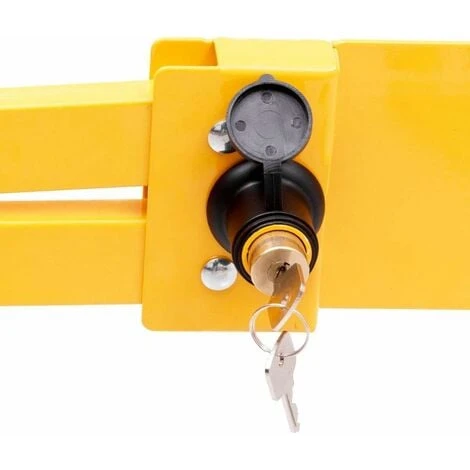 COSTWAY Antivol Roue Voiture, Sabot Roue Caravane Avec 2 Clés Pour Roue DE 13"-15" Voiture Antidémarrage 5 COSTWAY Antivol Roue Voiture, Sabot Roue Caravane Avec 2 Clés Pour Roue DE 13"-15" Voiture Antidémarrage – Image 5