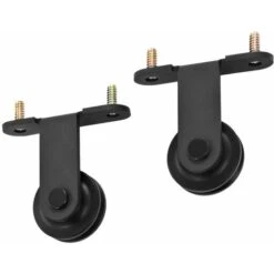 Kit De Fixation Pour Porte Coulissante 183 Cm Acier Noir VidaXL -Promos Matériel Boutique 15969707 4