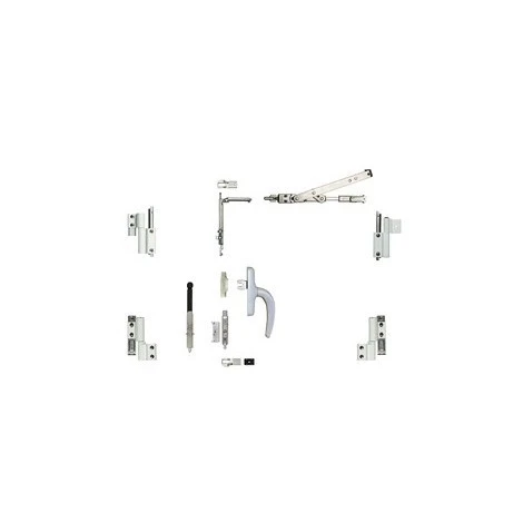 Kit Oscillo-battant Galicube 2 V FAPIM à Crémone Nefer Midi - Compas Moyen 562 à 1200 Mm - Blanc 9010 - 1331GA32 1 Kit Oscillo-battant Galicube 2 V FAPIM à Crémone Nefer Midi - Compas Moyen 562 à 1200 Mm - Blanc 9010 - 1331GA32