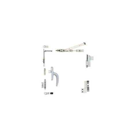 Kit Oscillo-battant Galicube 1 V FAPIM à Crémone Nefer Midi - Compas Moyen 562 à 1200 Mm - Blanc 9010 - 1330BA32 1 Kit Oscillo-battant Galicube 1 V FAPIM à Crémone Nefer Midi - Compas Moyen 562 à 1200 Mm - Blanc 9010 - 1330BA32