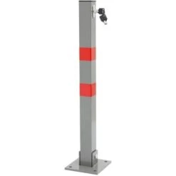 Poteau Parking Barrière Verrouillable Rabattable Borne Stationnement Avec 3 Clés