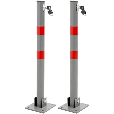 2x Barrière De Parking Rabattable Poteau De Stationnement Borne De Poste 67 Cm 1 2x Barrière De Parking Rabattable Poteau De Stationnement Borne De Poste 67 Cm