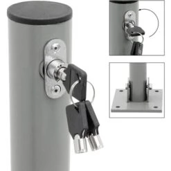 4x Barrière De Parking Rabattable Poteau De Stationnement Borne De Poste 67 Cm -Promos Matériel Boutique 16032008 4